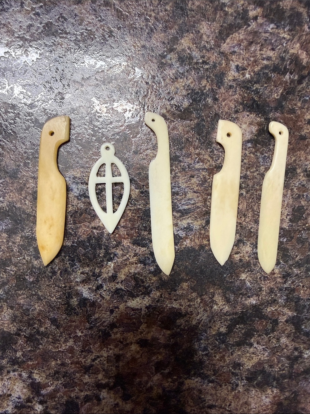 Handcrafted Cream Bone Pendant Necklace - Rustic Cream Necklace